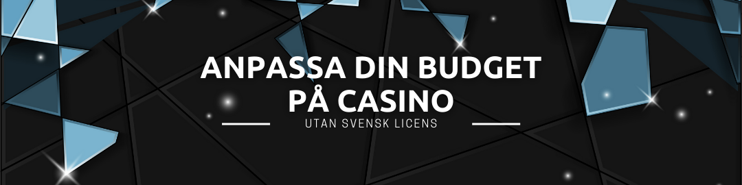Anpassa din budget på Casino